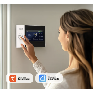 Сигнализация WIFI GSM (2G) Tuya, Smart Life, 4.3" 