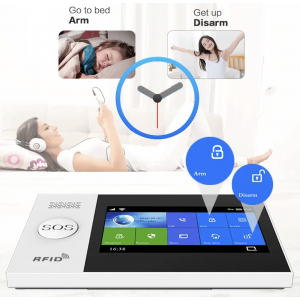 Сигнализация WIFI GSM (2G) Tuya, Smart Life, 4.3" 