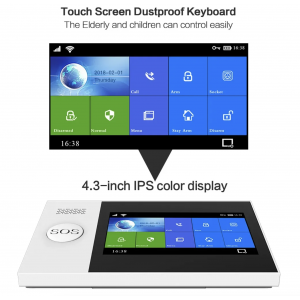 Сигнализация WIFI GSM (2G) Tuya, Smart Life, 4.3" 