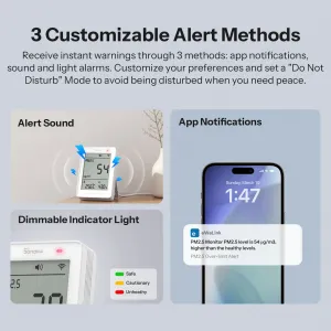 Sonoff SAWF-07P - датчик-монитор качества воздуха PM, Matter, Wi-Fi