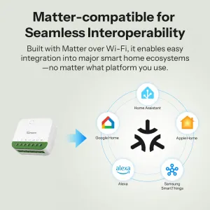 Sonoff MINI-2GS, MINI DUO - 2-х канальное реле для выключателей, Wi-Fi, Matter