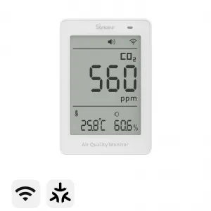 Sonoff SAWF-08P - датчик-монитор качества воздуха CO2, Matter, Wi-Fi