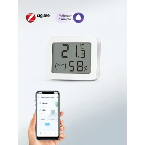 Датчик температуры и влажности ZigBee Tuya, Smart Life