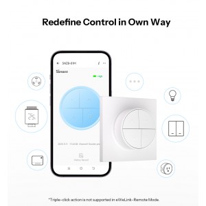 SONOFF SNZB-01M - 4-х клавишная беспроводная кнопка Zigbee + eWeLink Remote