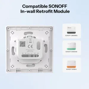 SONOFF Fusion E1GS - Корпус для настенного одноклавишного выключателя с нейтралью 