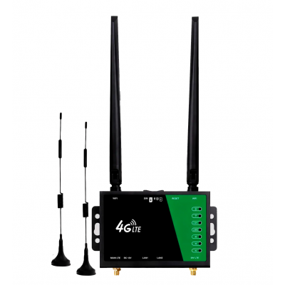 WiFi роутер 4G LTE, 2xSMA, 300Мбит/сек, SIM, 2.4 ГГц, 2xLAN, DC 12V