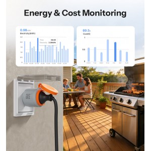 Sonoff S61STPF-PM-O Wifi розетка уличная, IP44, Matter, 16A, 3840W Max, с мониторингом