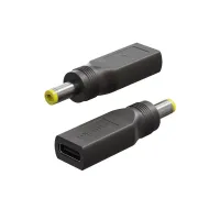 Переходник питания USB Type-C (F) - DC 5.5 x 2.5(M), черный