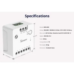 SONOFF MINI-ZBD ZigBee реле с сухим контактом