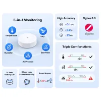 SONOFF SNZB-02M - Zigbee датчик температуры, влажности, давления воздуха, точки росы 
