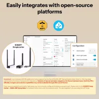 SONOFF SNZB-09P - внутренняя свето-звуковая сирена Zigbee SenseGuard от 75 до 105 дБ