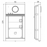 HiWatch VDP-D4212W(B) 2Мп IP вызывная панель на двух абонентов с ИК-подсветкой до 3м, LAP POE, Wi-Fi