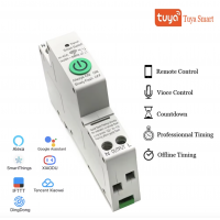 Реле Zigbee 40A с мониторингом энергопотребления на DIN рейку, Tuya, Smart Life, Home Assistant